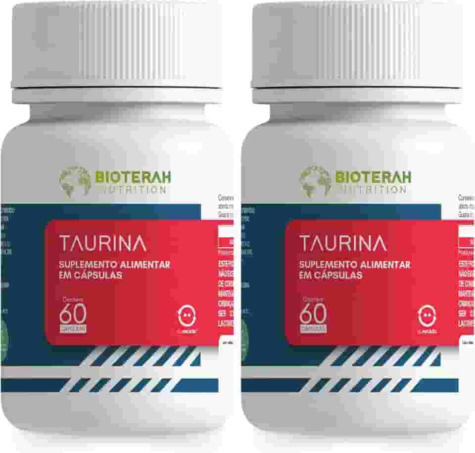 Taurina 120CAPS BIOTERAH - 1000mg por Dose Suplemento Alimentar Auxilio Treino