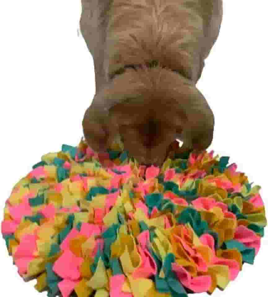 Tapete Interativo de Atividades para Cachorro e Gato de Enriquecimento Ambiental Forrageio de Fuçar Petiscos (Rosa)