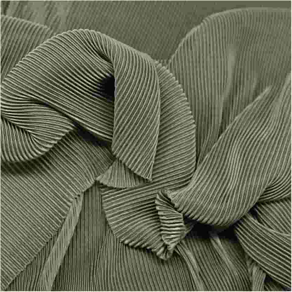 Tecido plissado tecido elástico linha textura elástica listras finas tecido designer para calças sociais terno costura 150 cm largura M105F2 (verde)