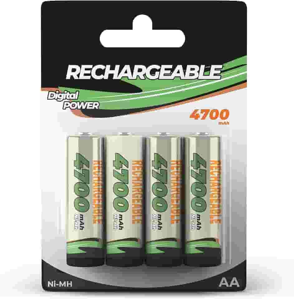 Pilha Recarregável Aa 4700mah 1.2v Kit com 4 Unidades