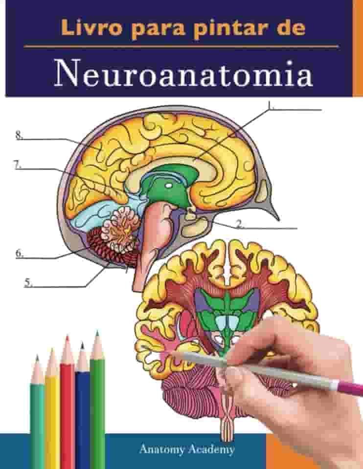 Livro para pintar de Neuroanatomia: Livro para colorir muito detalhado para a neurociência | O presente perfeito para estudantes de medicina, enfermeiros, médicos e adultos (Portuguese Edition)