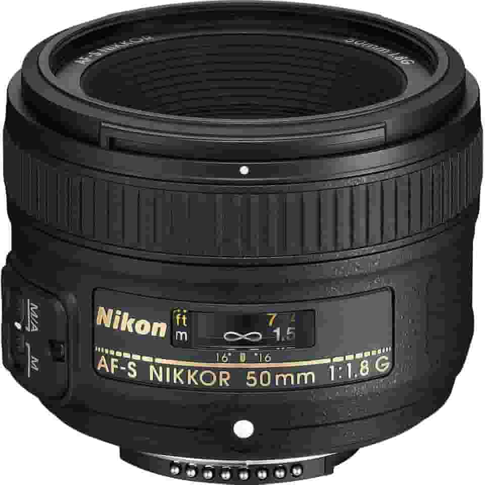 Nikon Lente AF-S FX NIKKOR 50 mm f/1.8G com foco automático para câmeras Nikon DSLR