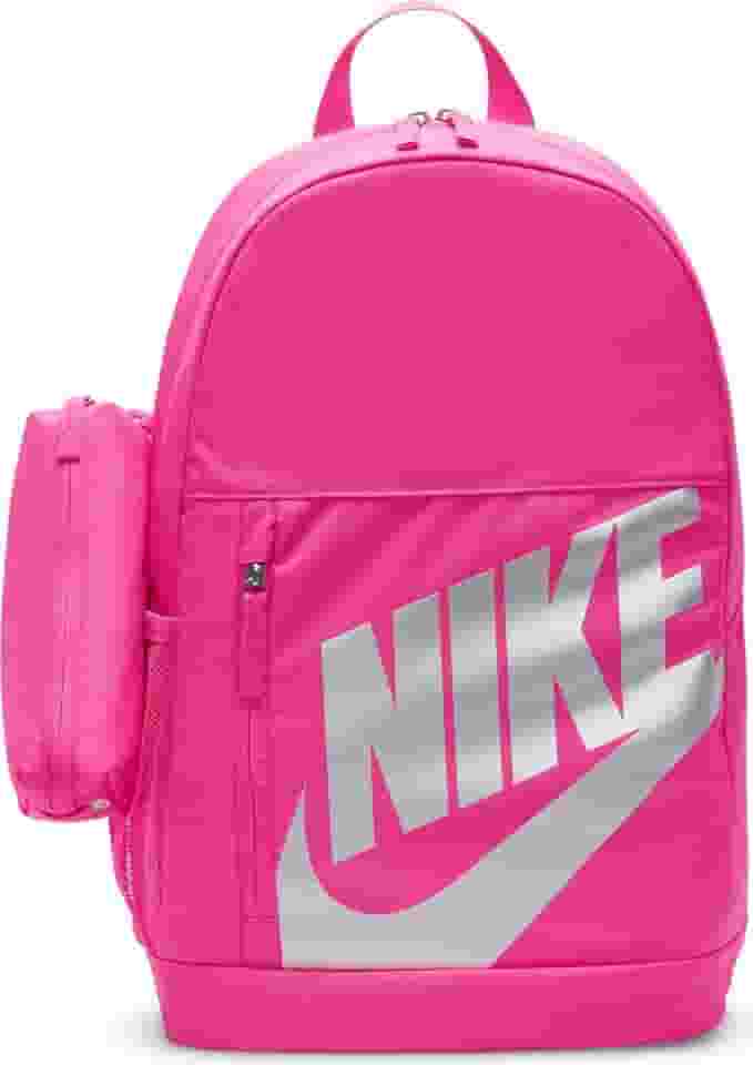 Mochila Nike Elemental Kids unissexo Laser fúcsia/metal prateado 20 Litros Pink
