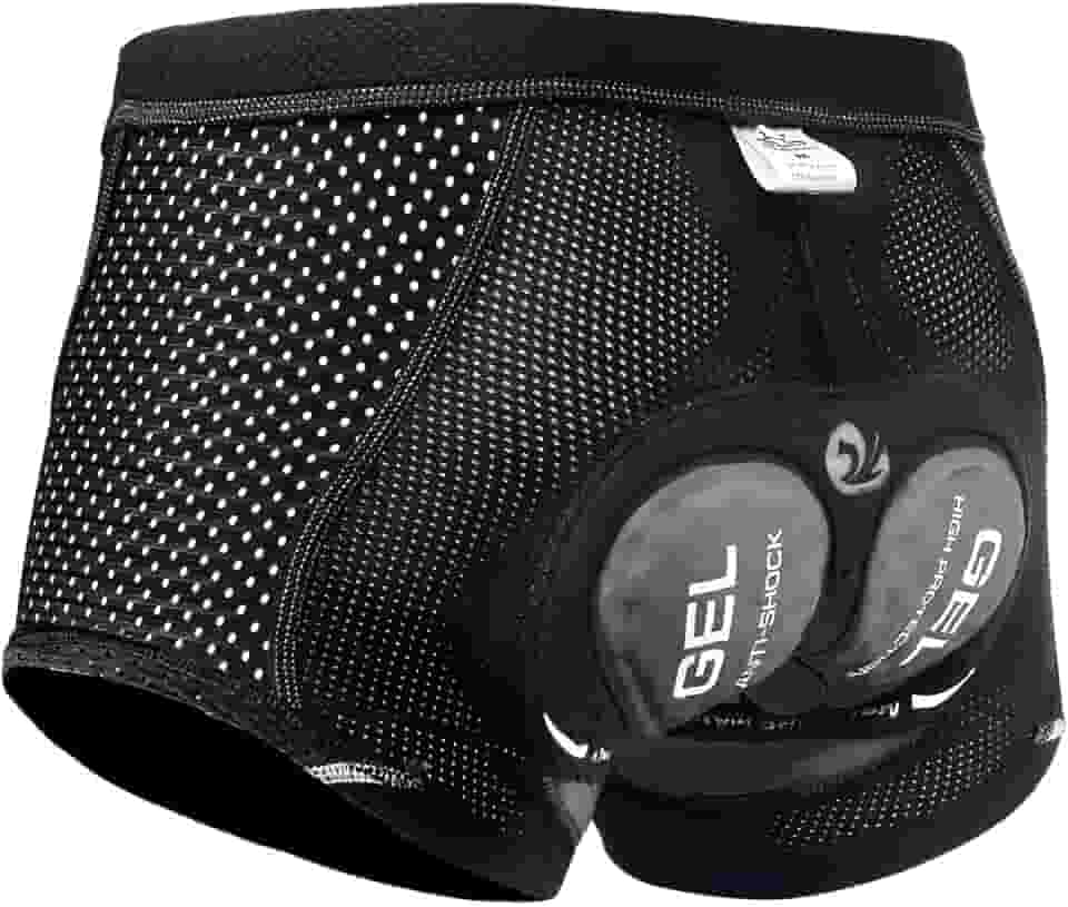 Shorts de ciclismo masculino 5D acolchoado gel, shorts de ciclismo MTB calças com design respirável, adsorvente