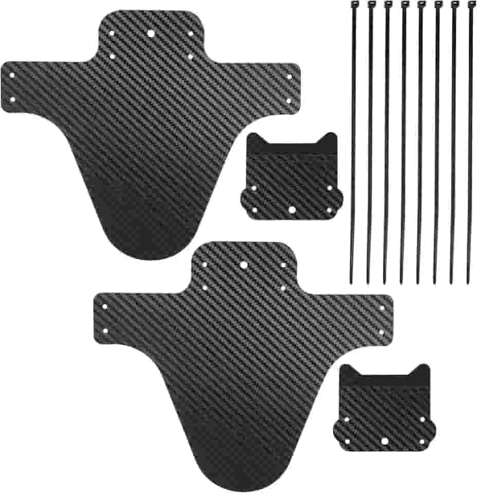 2 conjuntos de para-lamas de bicicleta de montanha, compatível com traseira e dianteira, ajustável, 73,7 cm, plus size, com 15 abraçadeiras para tamanhos de roda de bicicleta Fat Bike e