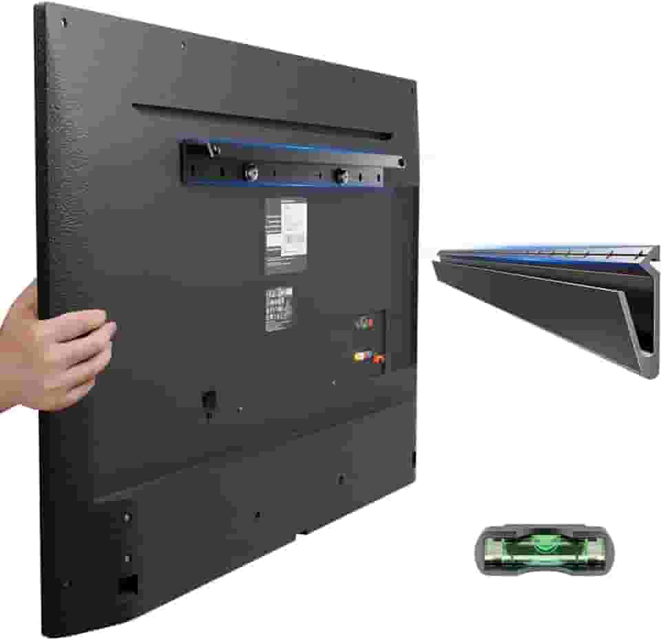 Fulifix Suporte de TV de perfil baixo sem pregos, suporte de parede de drywall para TVs de 22 a 55 polegadas até 45 kg, VESA máximo 400 x 400 mm, fácil instalação, sem furadeiras, sem parafusos