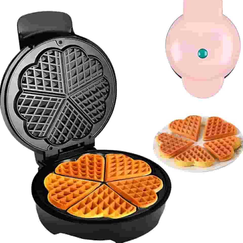 Maquina De Waffle Coração 110V Profissional Aparelho Mini Forma Para Waffles