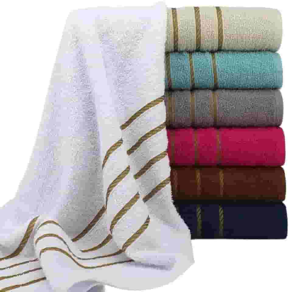 Kit 5 Toalha de Banho Dubai 100% Algodão 70x130cm 330g/m² Macia com Alta Absorção Grossa (Sortido)