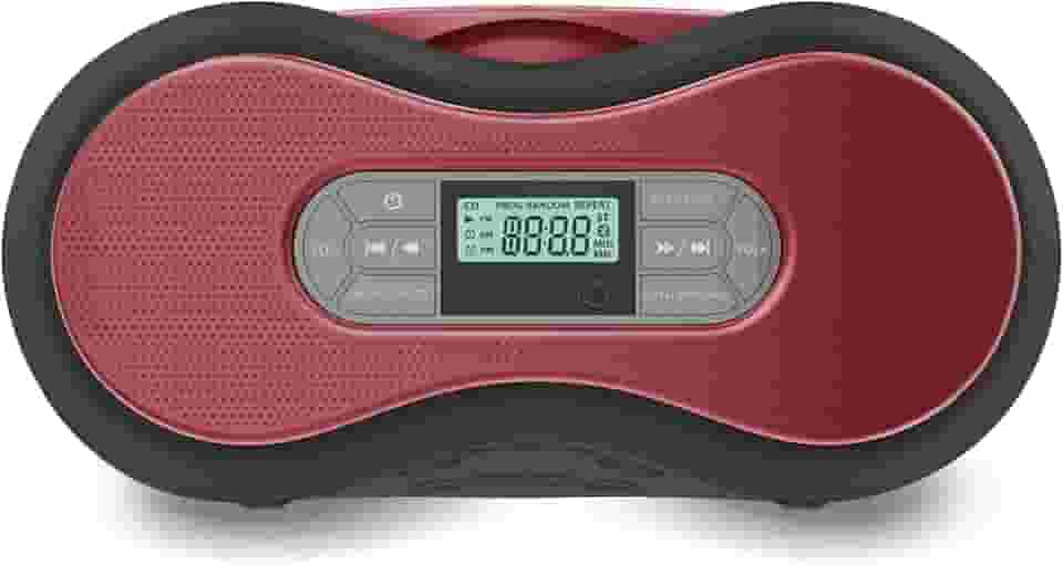 Core Innovations Boombox de CD Bluetooth portátil com rádio FM digital