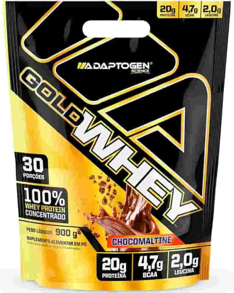 Gold Whey Refil 900g Sabor: Chocomaltine - Adaptogen Science | Whey Protein Concentrado