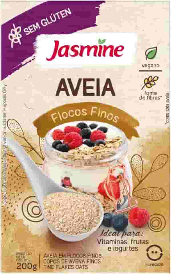 Jasmine Aveia Flocos Finos Sem Glúten 200g