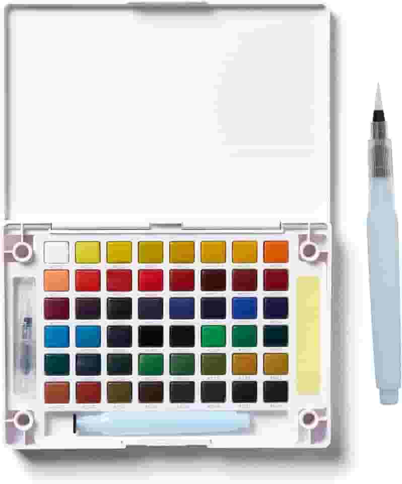 CONJ DE AQUARELA ARTISTICO KOI WATER COLORS - 48 CORES - USO PROFISSIONAL