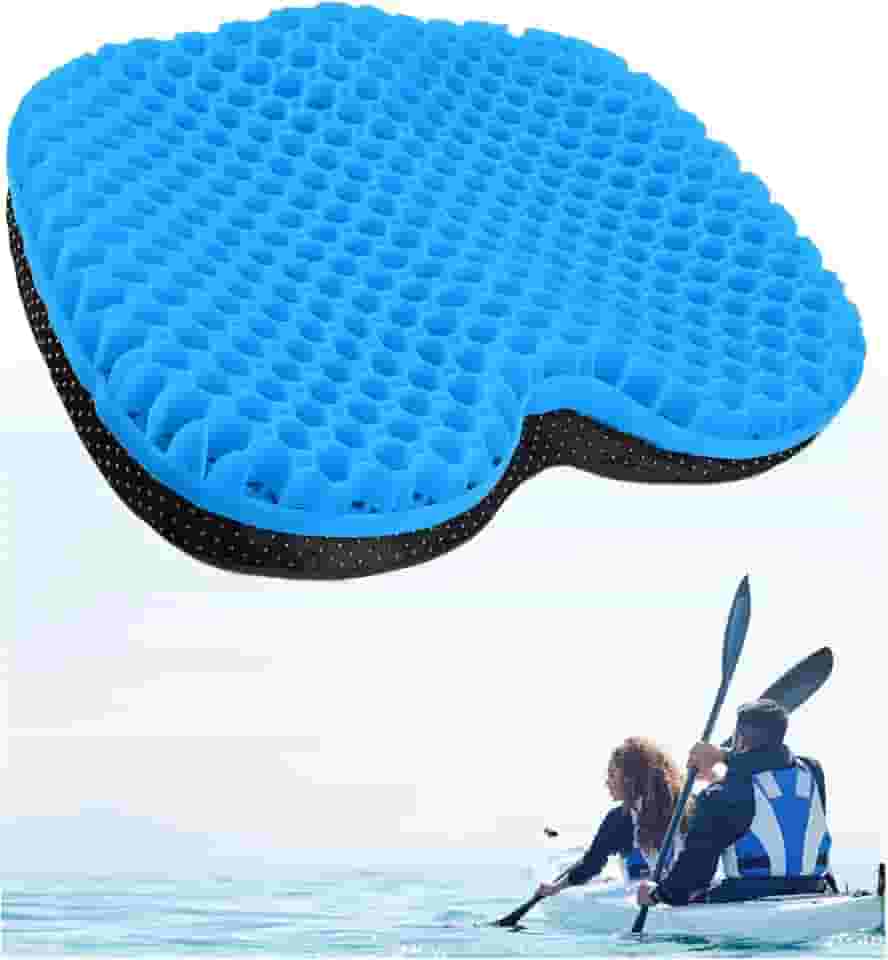 MMOBIEL Almofada antiderrapante para assento de caiaque à prova d'água em gel para caiaque – Portátil para caiaque, barco, canoa, remo etc. – Alívio de pressão e almofada de assento confortável –