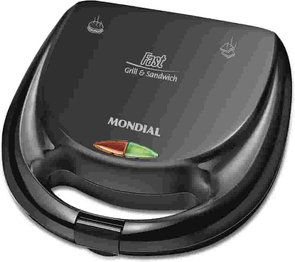 Sanduicheira Fast Grill e Sandwich, Mondial, Preto, 750W, 110V - S-12