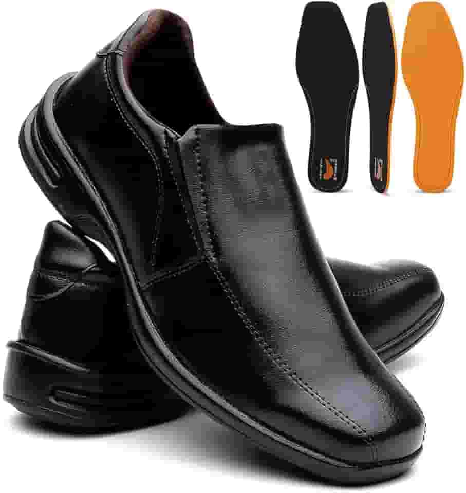 Sapato Masculino Confort Plus Leve E Macio