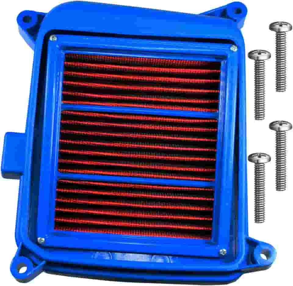 Filtro de ar esportivo lavável CG125 Fan CG150 Fan Titan CG160 Fan Titan Start filtro com tampa e parafusos Cor: Azul /