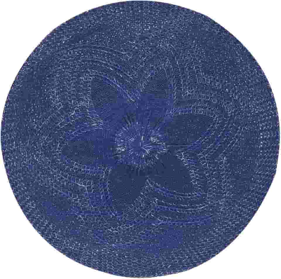 Mimo Style Crochê Flor Lugar Americano, Azul, 38 x 38 cm