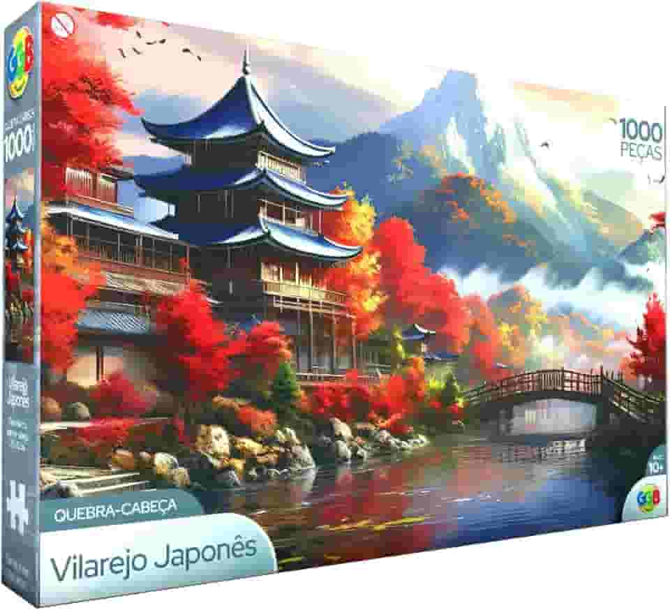 GGB Plast Quebra Cabeça Puzzle 1000 Peças Vilarejo Japonês