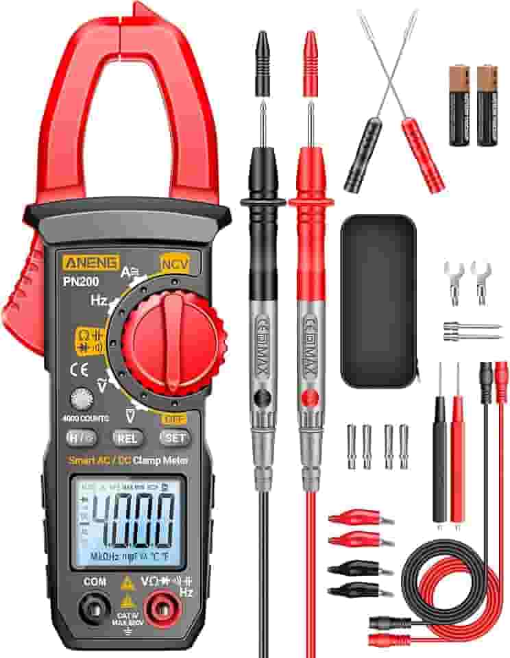 ANENG Alicate amperímetro digital,4000 contagens,com NCV,mede corrente CA/CC,tensão,capacitância,resistência,diodos,frequência,continuidade,com ferramentas para eletricista retroiluminadas