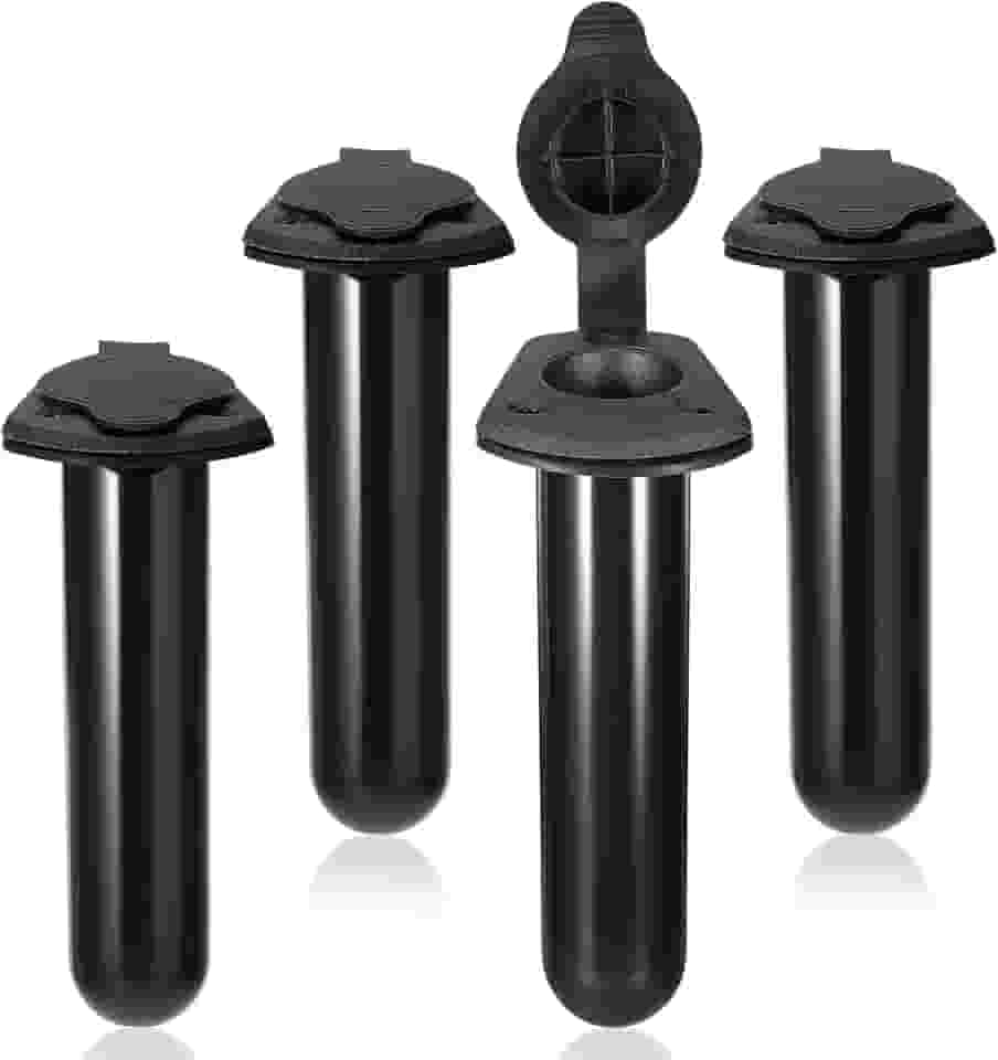 Suporte de vara de barco de pesca de caiaque com tampa – Acessório de plástico para canoa de barco de caiaque