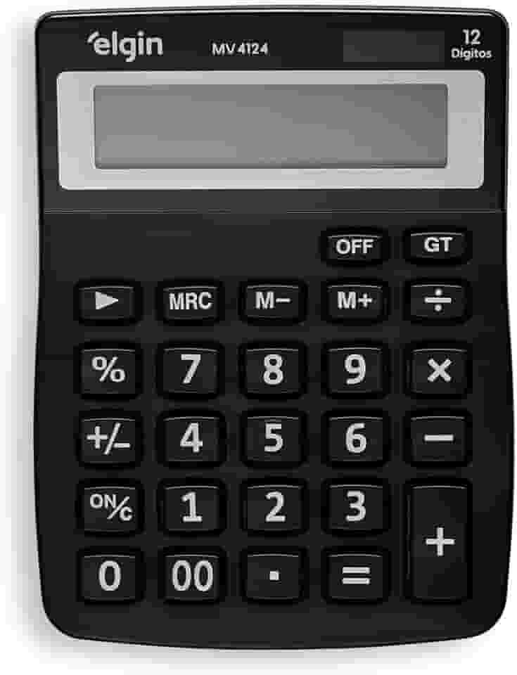 Calculadora de Mesa 12 Dígitos MV 4124 Preta Elgin