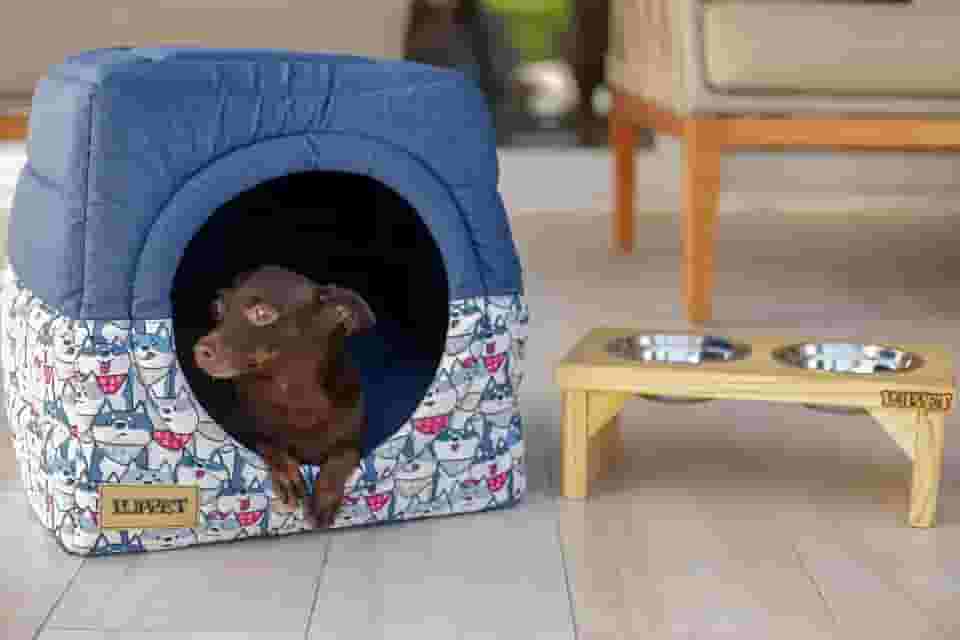 Cama iglu toca para cachorro e gato, cama 2x1 para cachorro ou gato com almofada, TAM. M Impermavel