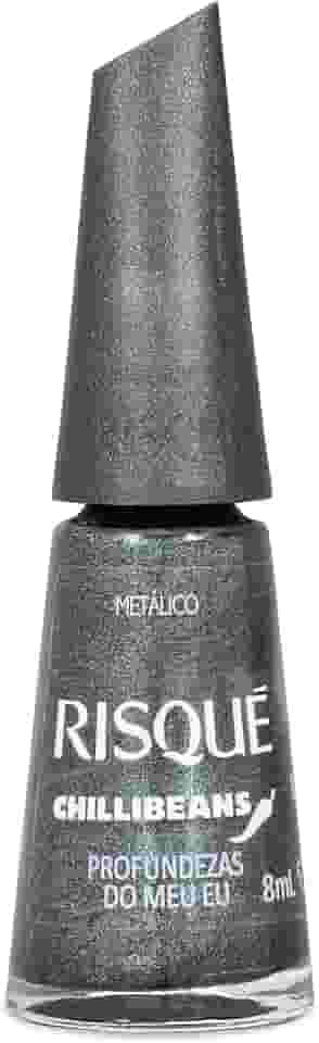 Esmalte Cinza Risqué & Chilli Beans Profundezas do Meu Eu Metálico 8ml