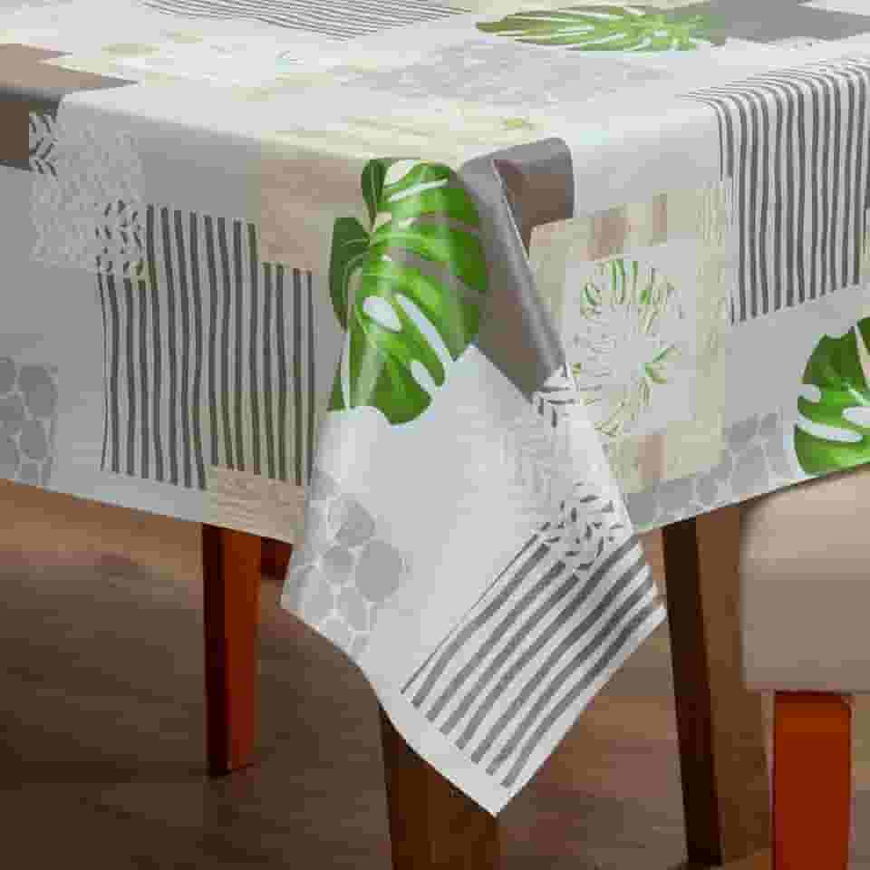 Toalhas De Mesa PVC Térmico 1.40 X 1.40 Estampada Impermeável Resistente a Calor (Folhas)