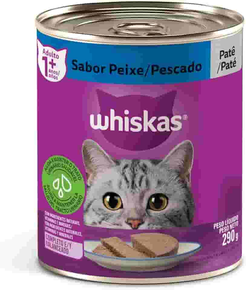 whiskas Ração Úmida Para Gatos Whiskas Lata Patê De Peixe Adultos 290G