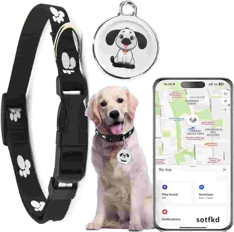 Dog Tracker GPS-GPS Coleira para cães - Rastreador GPS para cães | Android e iOS Universal | Sem taxa mensal | À prova d'água | Funciona com qualquer coleira