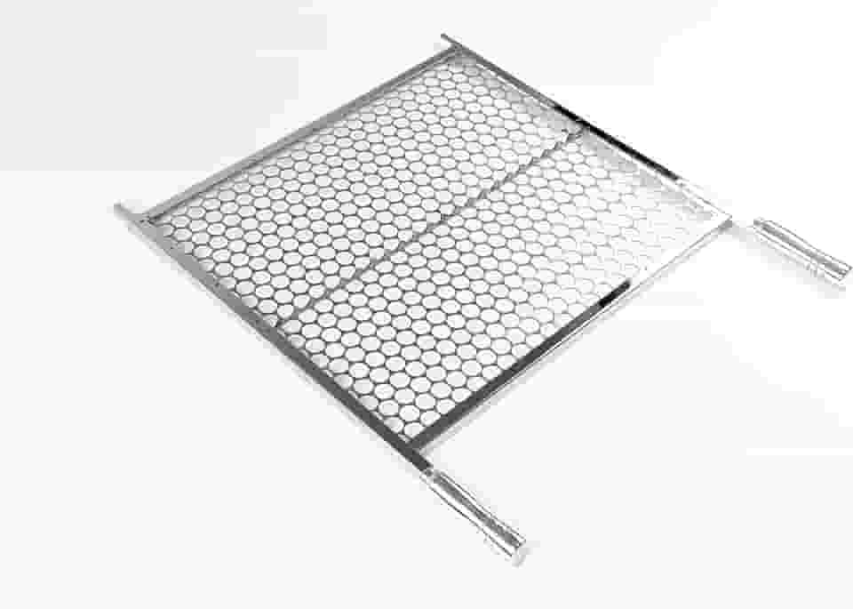 GRELHA INOX MOEDA COM REFORÇO CHURRASCO 50X50cm, 55X50cm, 60X50cm ou 65x50cm VIP INOX (55x50)