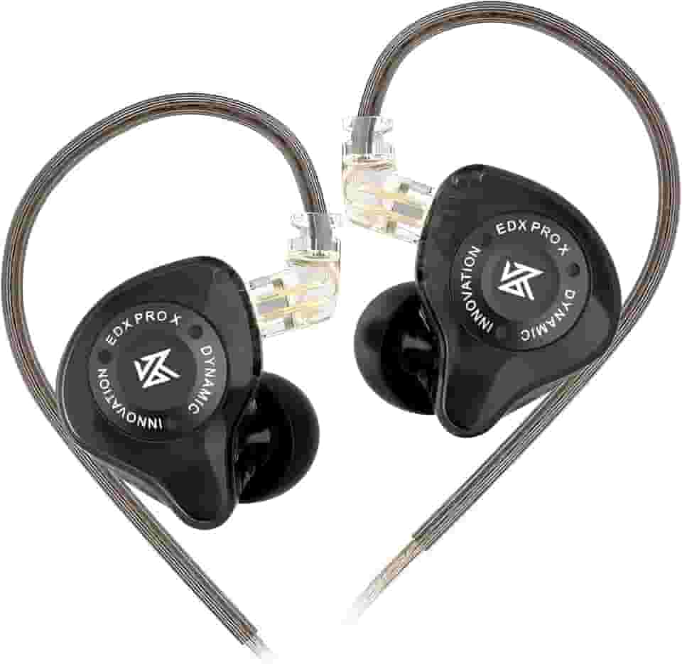 Fone De Ouvido Profissional KZ EDX Pro X Intra-auricular, Driver Dinâmico Magnético Composto de 10mm, Cabo Substituível, Original - Perfeito para Cantores e Músicos - AlverSun
