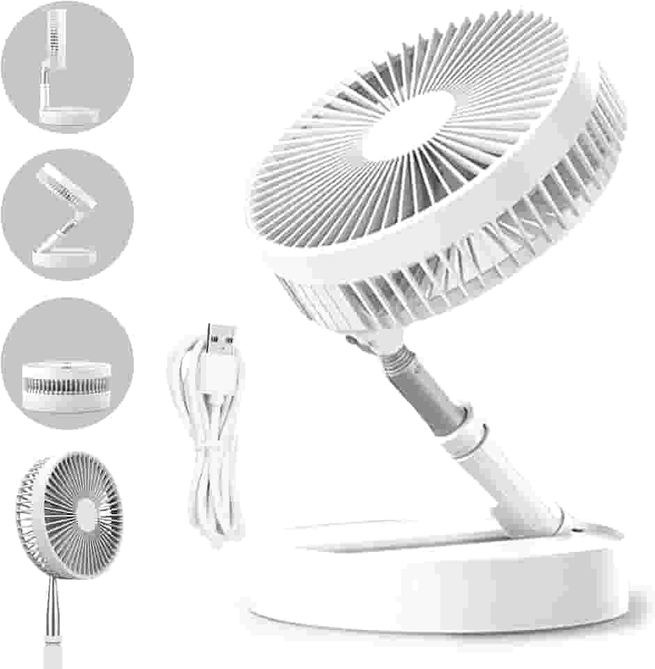 Ventilador Portátil Silencioso Dobrável 7200mah Retrátil