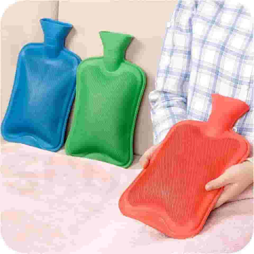 Bolsa Térmica compressa para Água Quente e Fria de borracha 2 Litros,-Alívio de Dores, Cólicas e Lesões Reutilizálvel