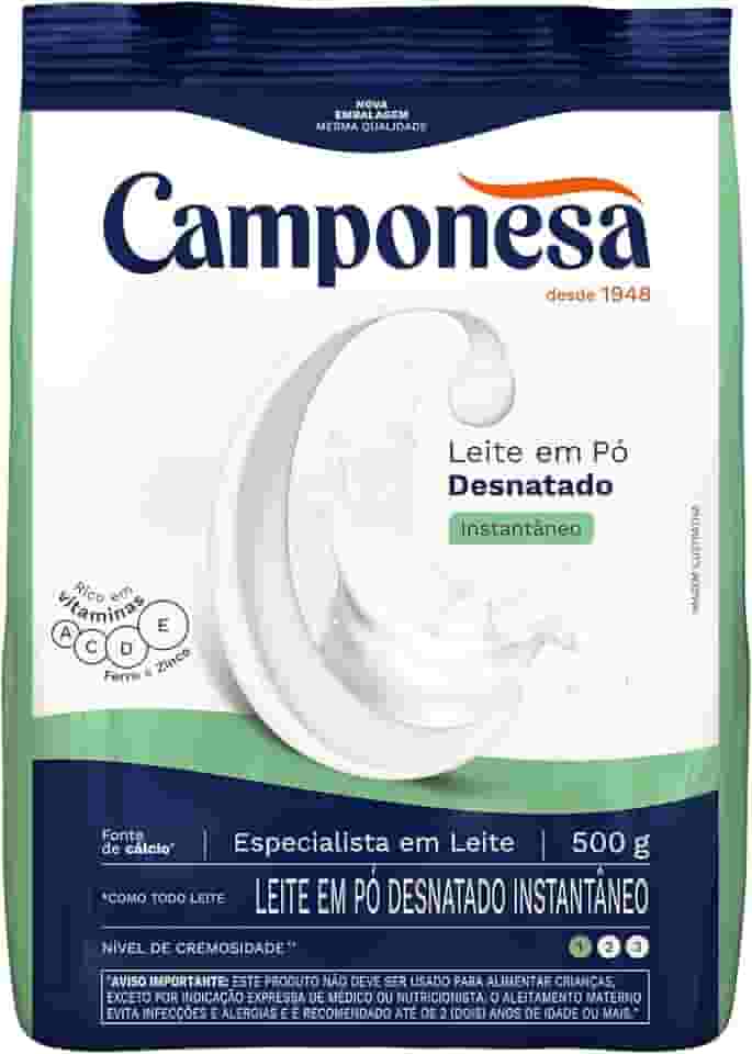 Camponesa - Leite em Pó Desnatado Instantâneo Rico em Vitaminas 500g