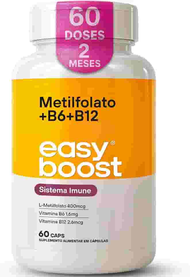 L-metilfolato De Cálcio B6 B12 Easy Boost Ácido Fólico 60caps