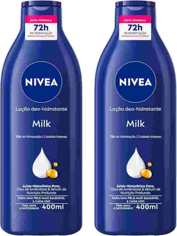 NIVEA Kit Loção Hidratante Milk Pele Seca a Extrasseca 400ml (2 unidades)
