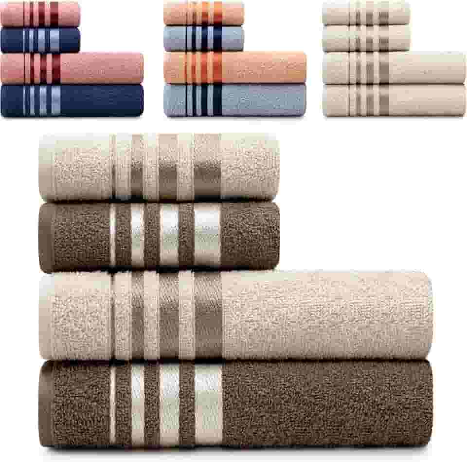 Jogo de Toalhas de Algodão 4 Peças Banho e Rosto Karsten - Emcompre