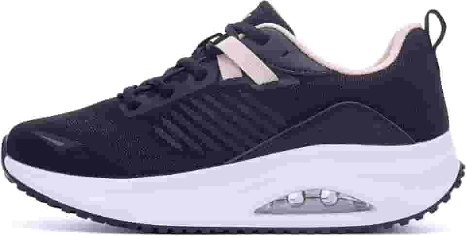 Tênis de caminhada feminino com suporte de arco ortopédico, tênis atlético para fascite plantar, alívio da dor nos pés, tamanho 36-42