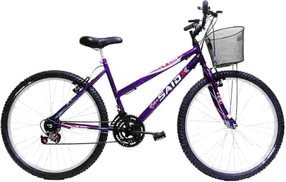 Bicicleta de Passeio Saidx Bike Feminina, Aro 26 de 18 Marchas, Freio V Brake