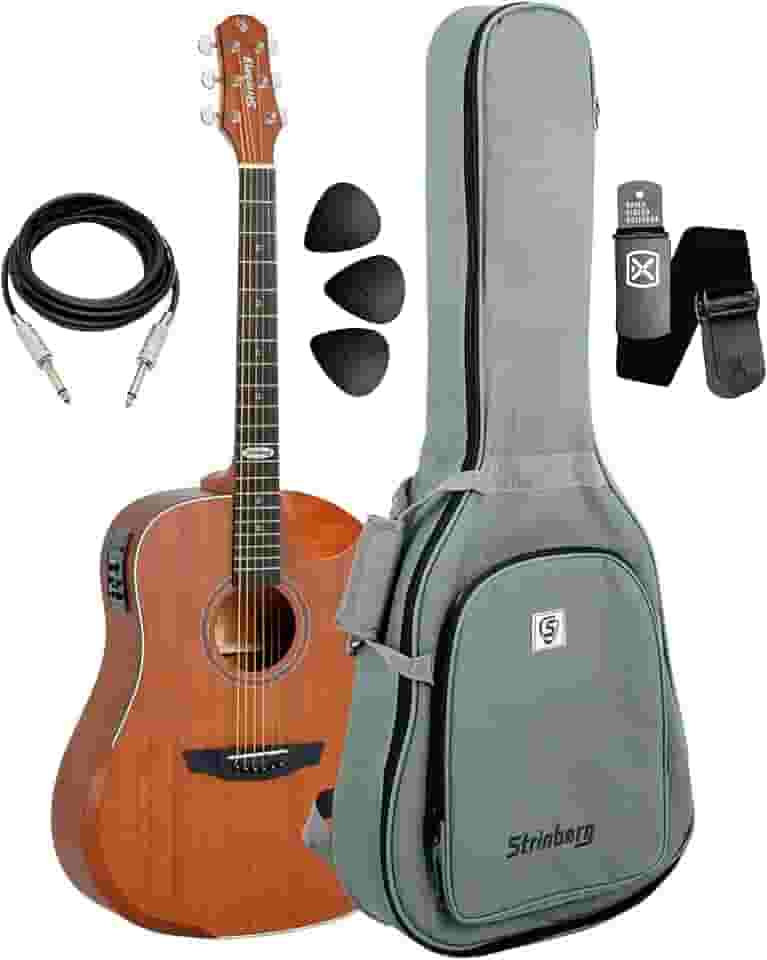Violão Folk Strinberg Sd201 Hcr Mgs Half Cutaway Com Bag