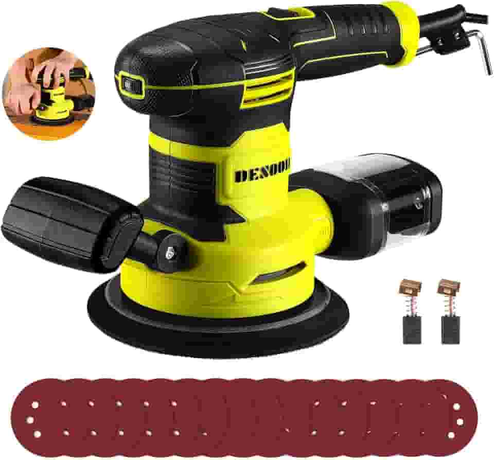 Lixadeira Orbital 500W Profissional 127V 150MM com Coletor de Pó Empunhadura Auxiliar para Lixamento em Madeira e Metal