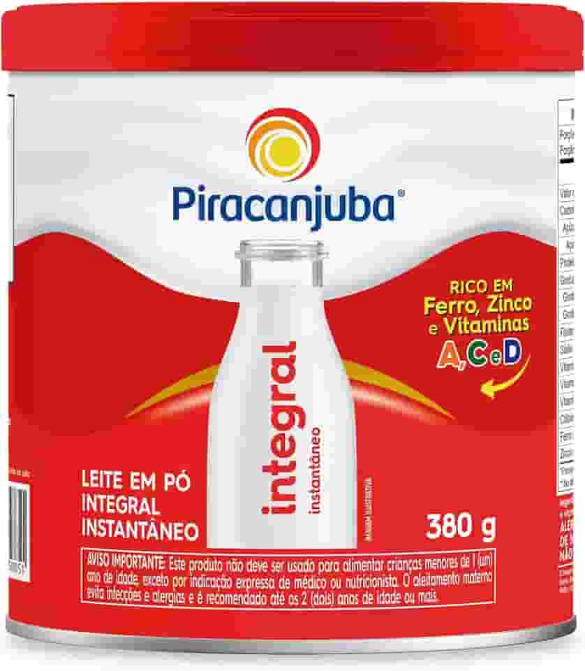 Leite em Pó Integral Instantâneo Piracanjuba Lata 380g