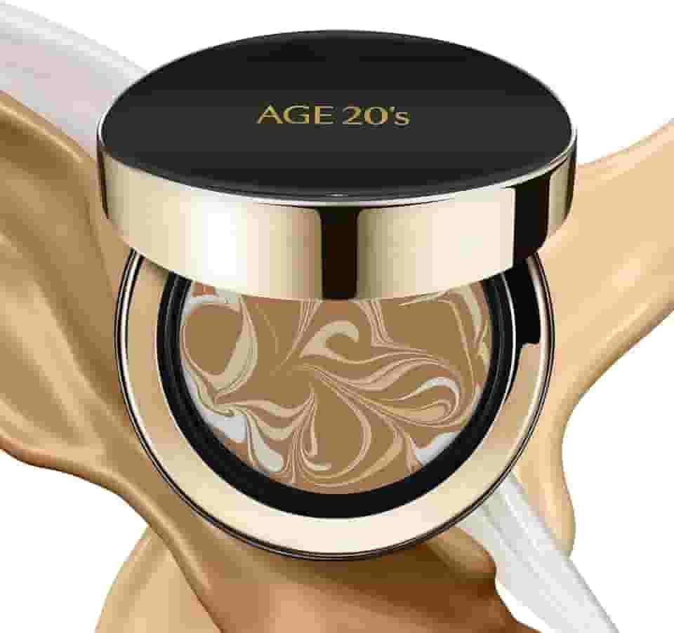 AGE 20's Age20'S Signature Essence Pact Fps 50+, Pacote Com 1, 29 Bases Caramelizadas, Cremosas, Acabamento Orvalhado, Cobertura Natural, Base Coreana Cushion