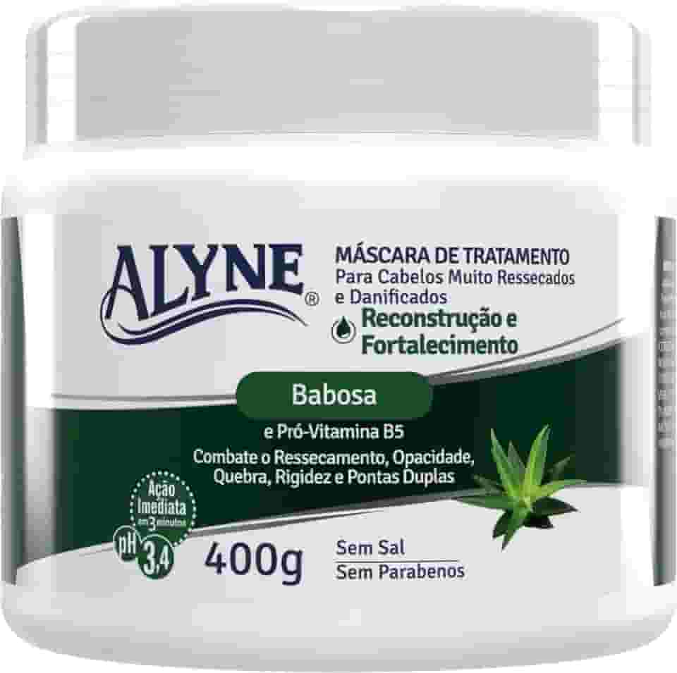 Alyne, Máscara de Tratamento, Para Cabelos, Reconstrução e Fortalecimento, 400 g, Verde