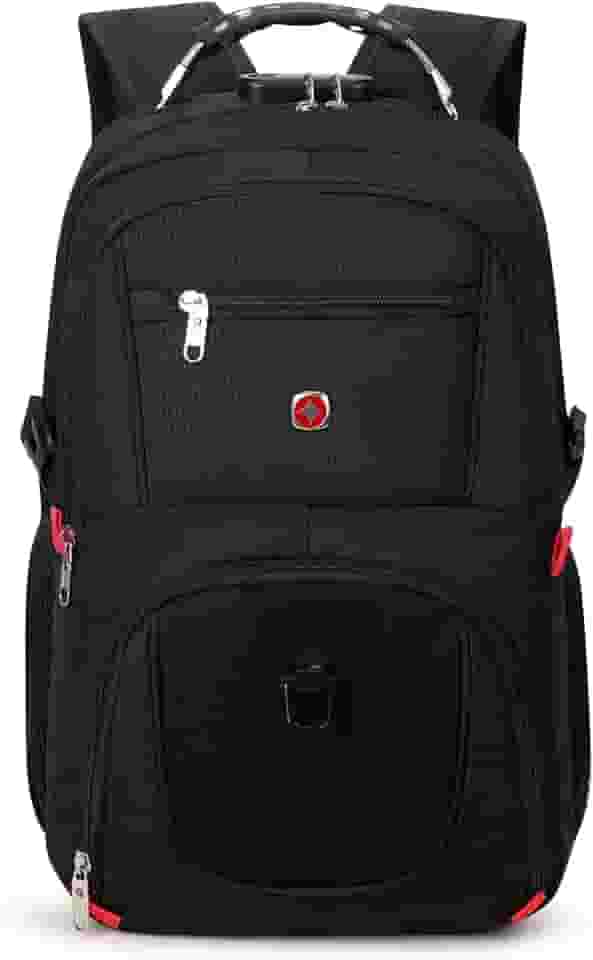 Mochila Unissex Notebook com Cadeado, Entrada para USB/Fone de ouvido e capa de Chuva - Trailblaze