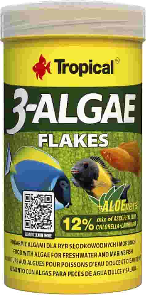 Ração Para Peixes 3-Algae Flakes 20g Tropical