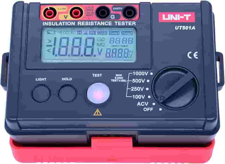 UNI-T Testador de Resistência de Isolamento Megger Terra Megohmímetro de Resistência de Terra (UT501A)