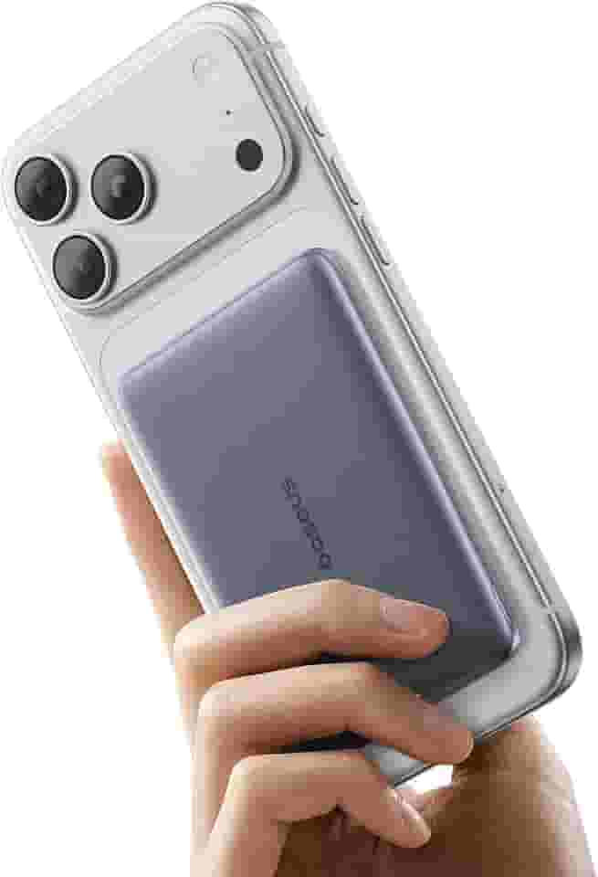 Power Bank Baseus Picogo, Bateria MagSafe de 5000 mAh, Carregador Portátil Sem Fio com Cabo USB-C para iPhone 17 Pro Max/17 Air/16/15/14/13/12,Cinza Cósmico