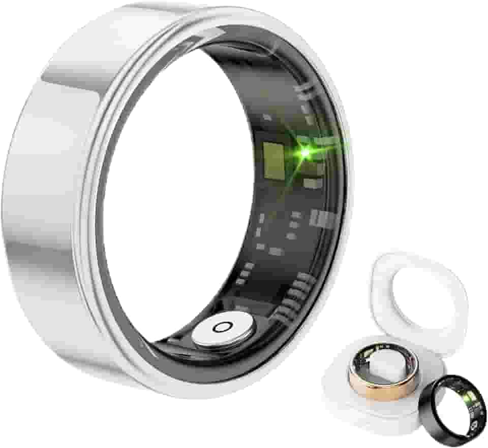 Smart Ring Health Tracker, Anillo Inteligente para Hombre, Anéis de Saúde para Homens e Mulheres, Rastreador de Fitness Impermeável (Prata, nº 9)